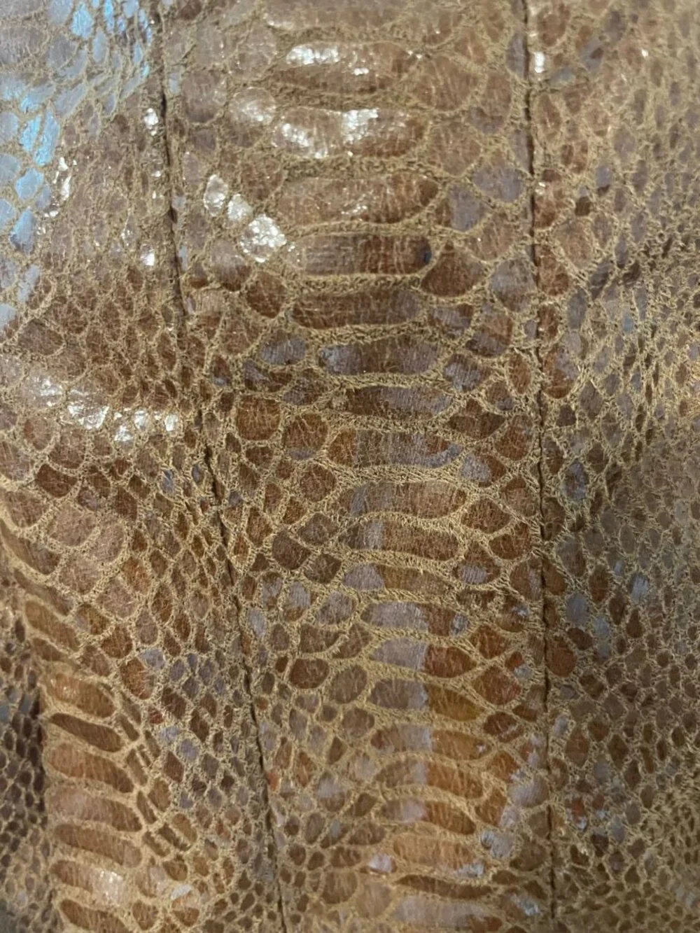 Vintage‎ SABINA Leather Snakeskin Hobo